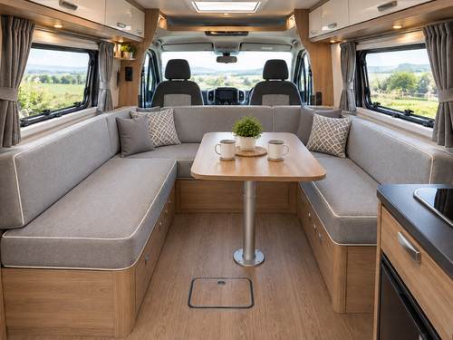 Custom caravan seating - seating, covers